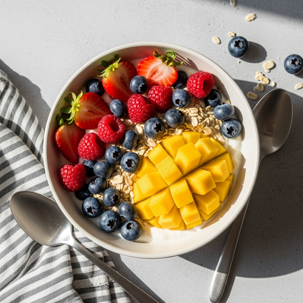 Strawberry Mango Blueberry Blend, IQF in use