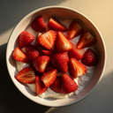 Strawberries Sliced IQF in use