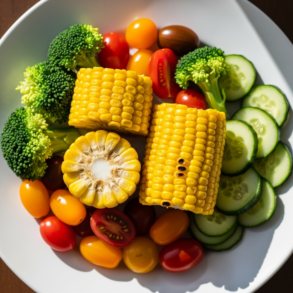 Corn On The Cob, Halves, IQF in use