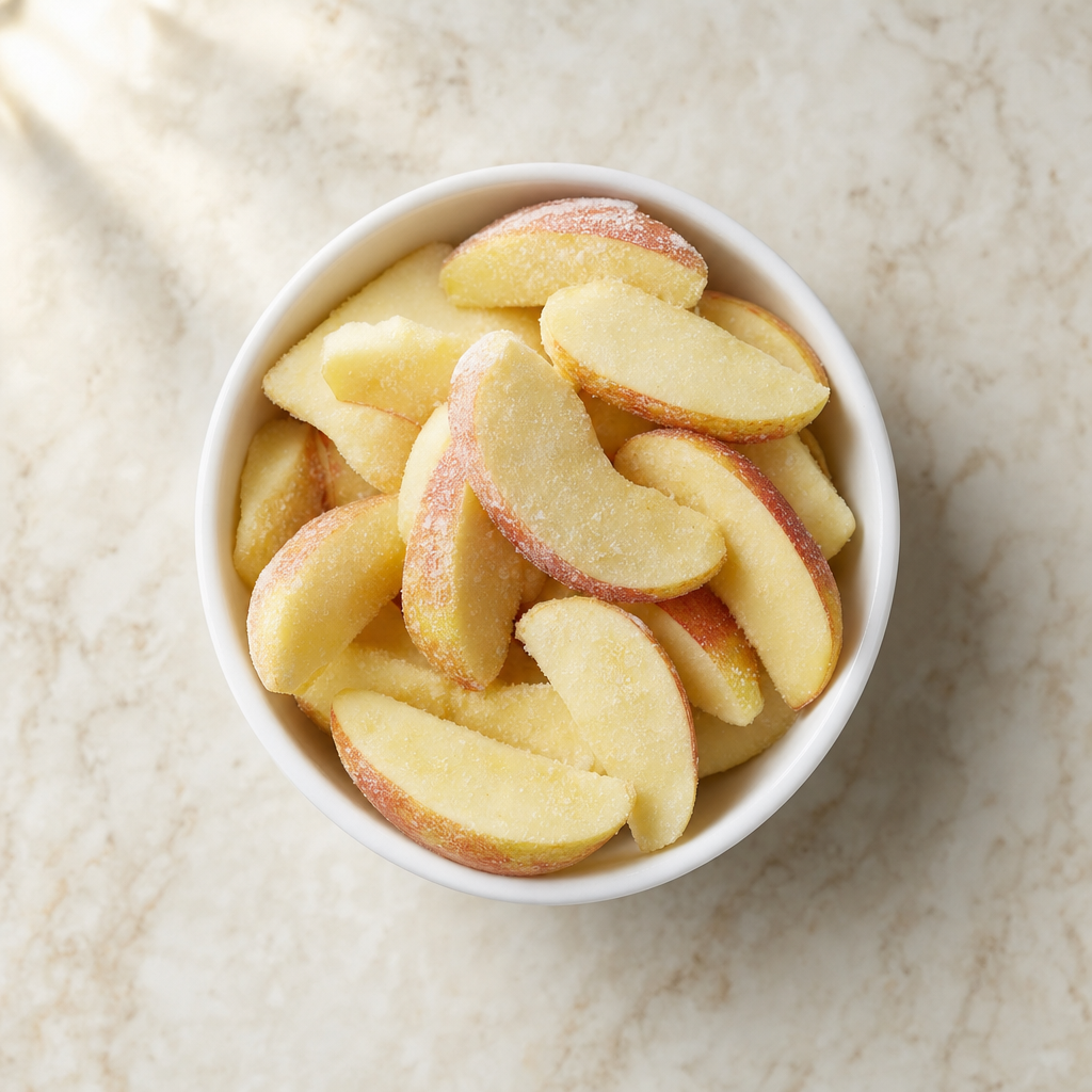 [FFF001-A2X5-PEEL] Apples Sliced, IQF ((2 x 5 lb) 10 lb/Cs, Annabell's, Peeled)