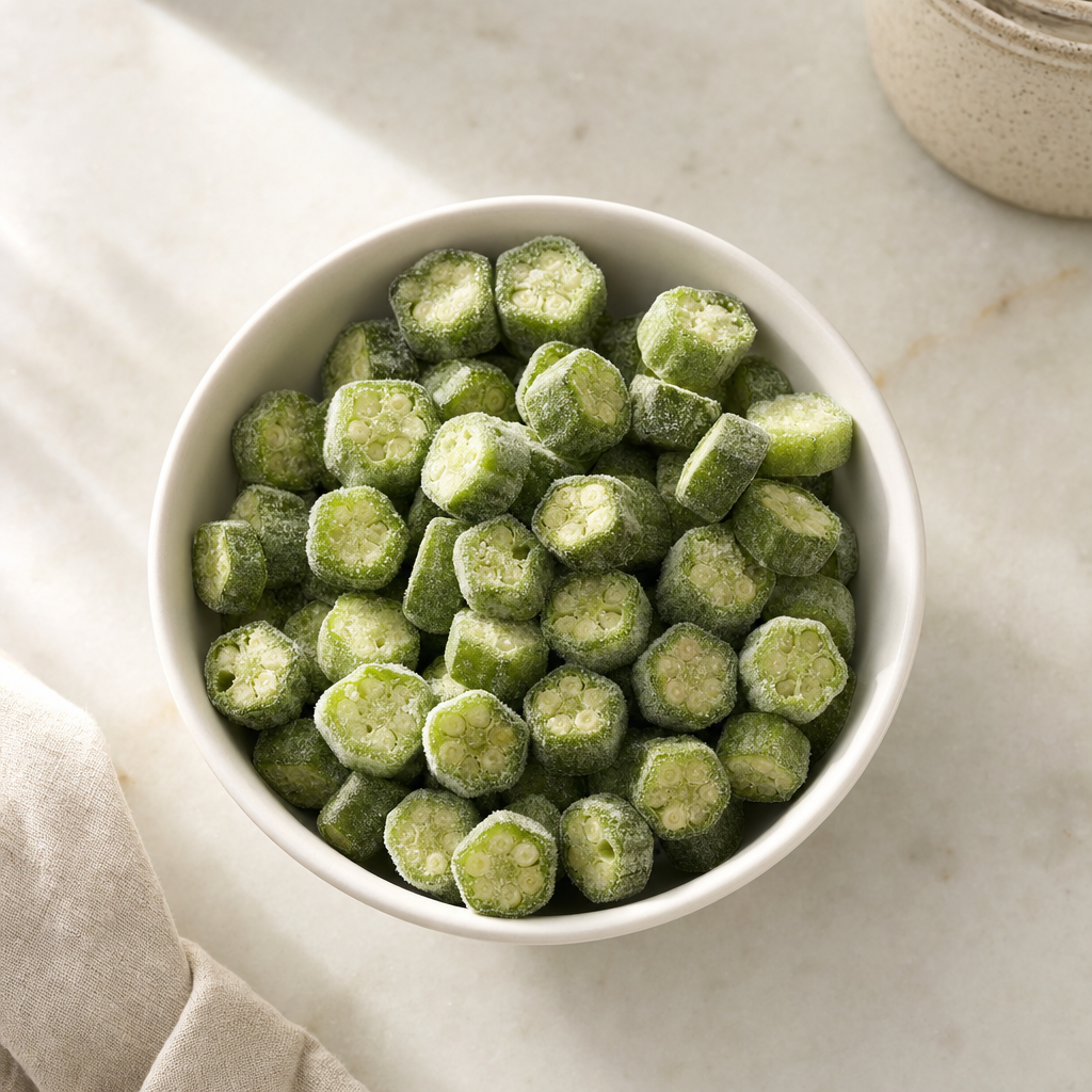 [VFF025-A2X5] Okra Cut, IQF ((2 x 5 lb) 10 lb/Cs, Annabell's)