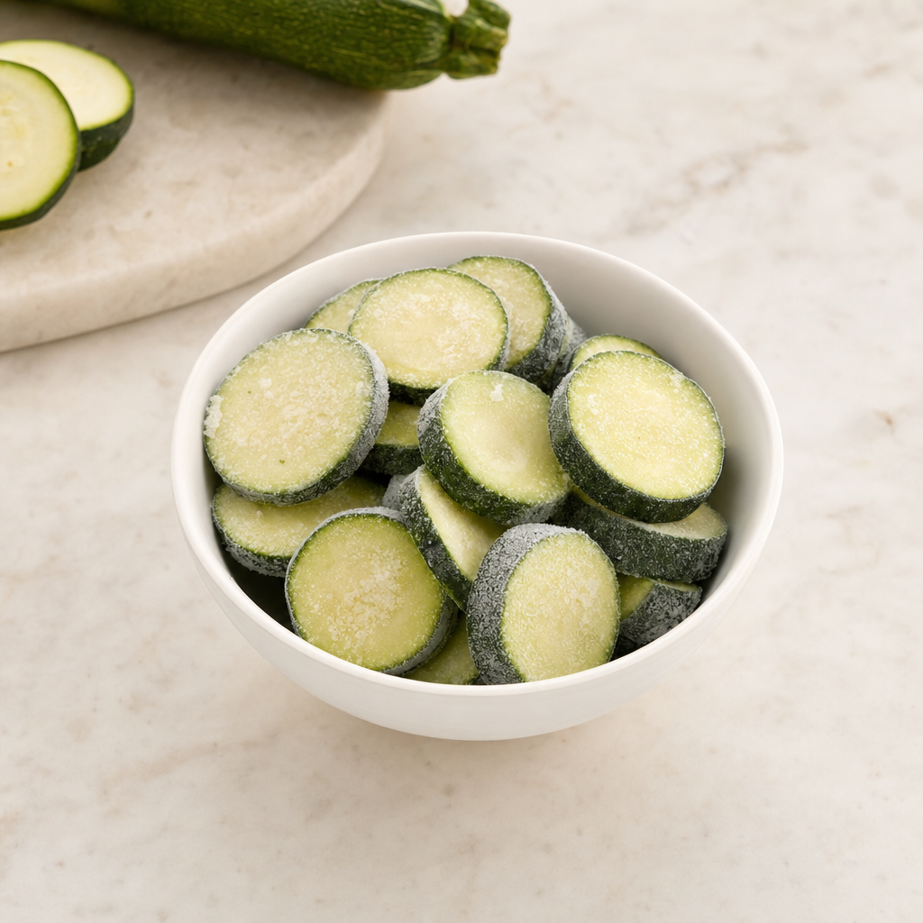 [VFF033-A2X5] Zucchini Rounds, sliced, IQF ((2 x 5 lb) 10 lb/Cs, Annabell's)