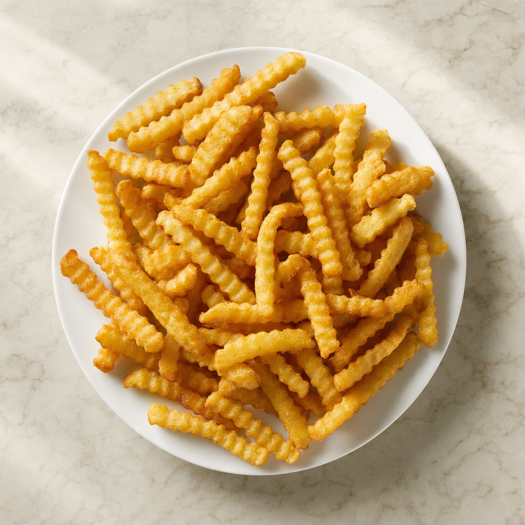 [POF001-A22LB] Crinkle-Cut Fries, Frozen (22 lb/Cs, Annabell's)